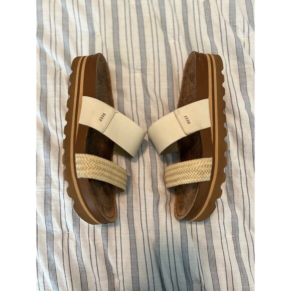 REEF Women’s Vista Hi Platform Sandals in Brown & Ivory Size 10 - Picture 11 of 12